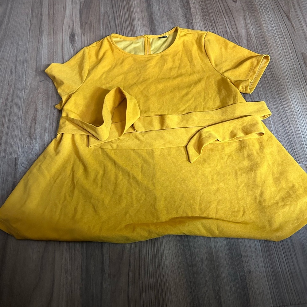 Vibrant Yellow Tshirt with Belt